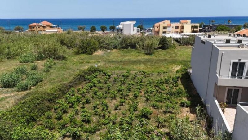 Maleme Kreta - Grundstück mit Baugenehmigung für 2 Residenzen in zweiter Linie vom Strand von Maleme zu verkaufen Grundstück kaufen